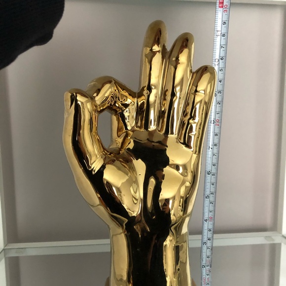 Gold metallic hand sculpture - Picture 5 of 6